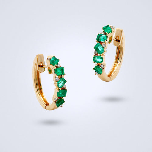 colombian emerald diamond loop