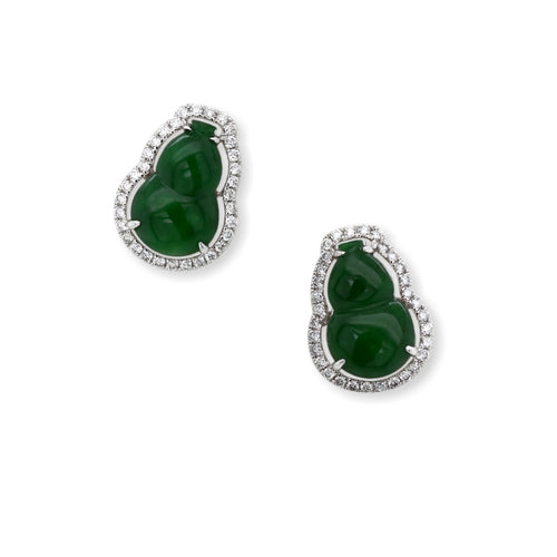 hulu jade diamond earrings