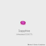 0.55ct Unheated Vivid Pink Sapphire