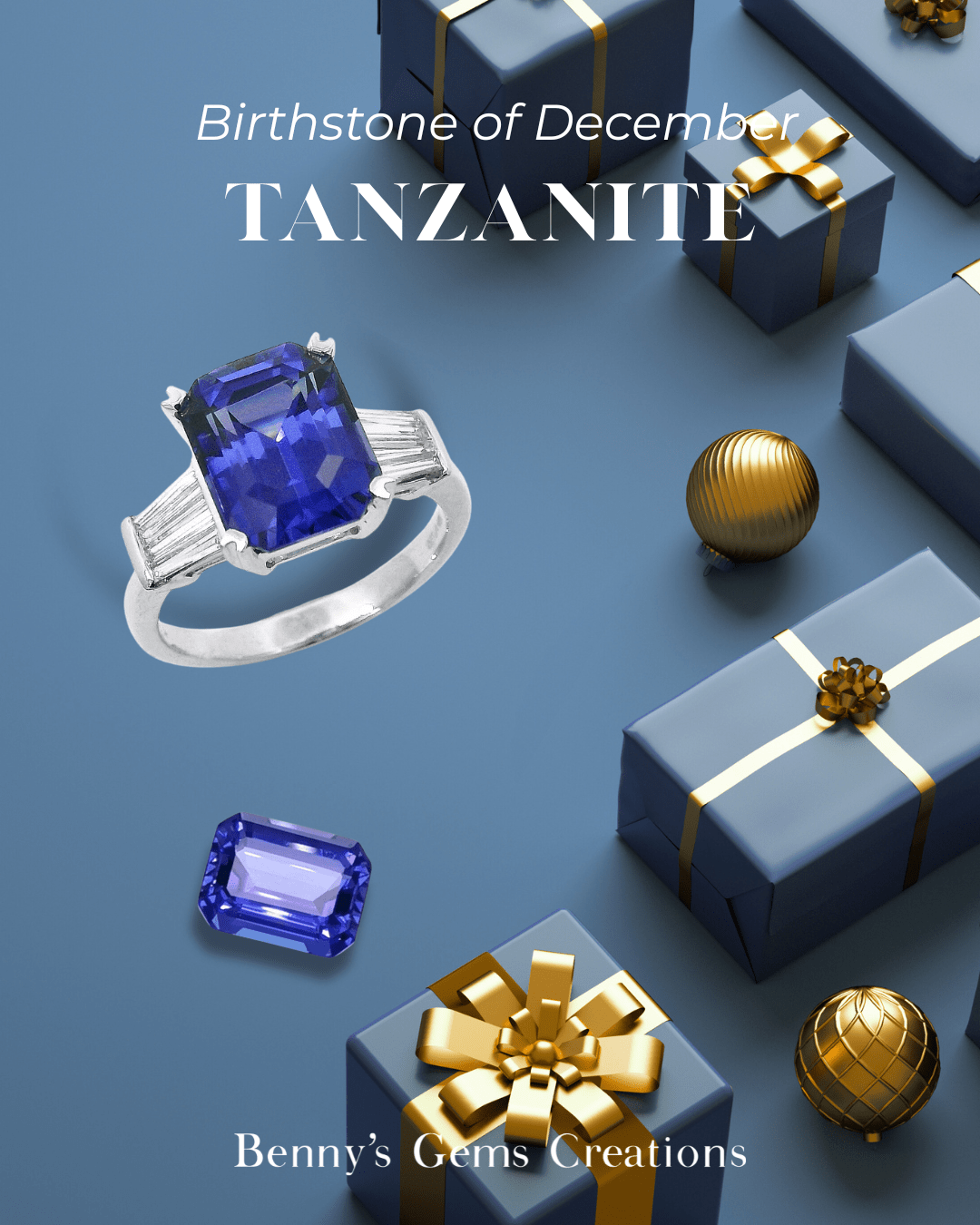 💎 Tanzanite: The Enigmatic Blue-Violet Gemstone of December - Benny's Gems Creations