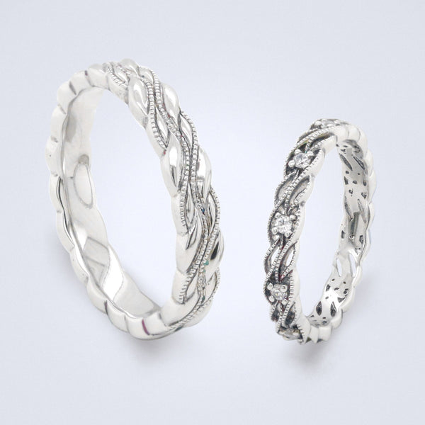 Futago Bridal - Premium Platinum, H&A Wedding Bands - Benny's Gems Creations