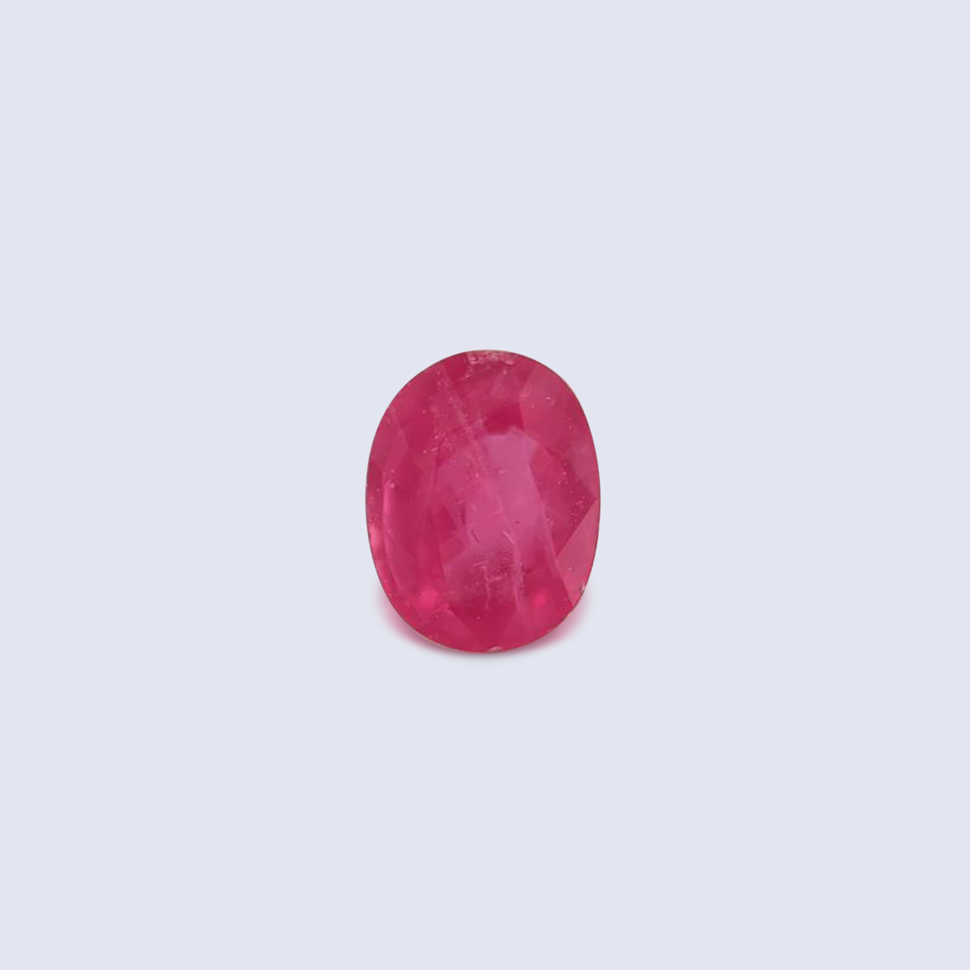 0.63ct natural red oval shaped
 ruby