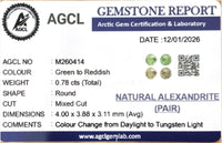 0.78Cts Natural Alexandrite Pair - Benny's Gems Creations