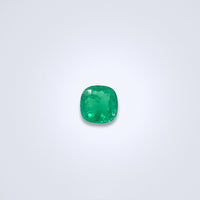 0.86CTS Intense Green Cushion Colombian Emerald - Benny's Gems Creations