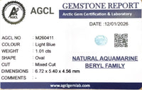 1.01cts Natural Aquamarine - Benny's Gems Creations