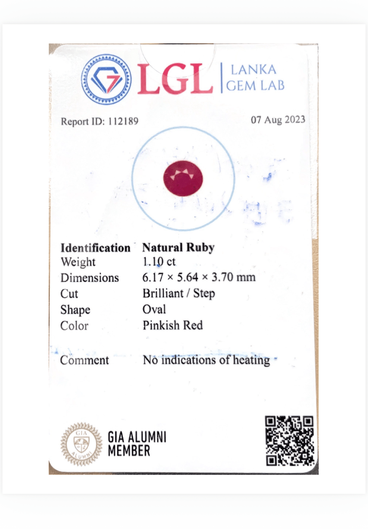 1.10CTS Unheated Ruby - Benny's Gems Creations
