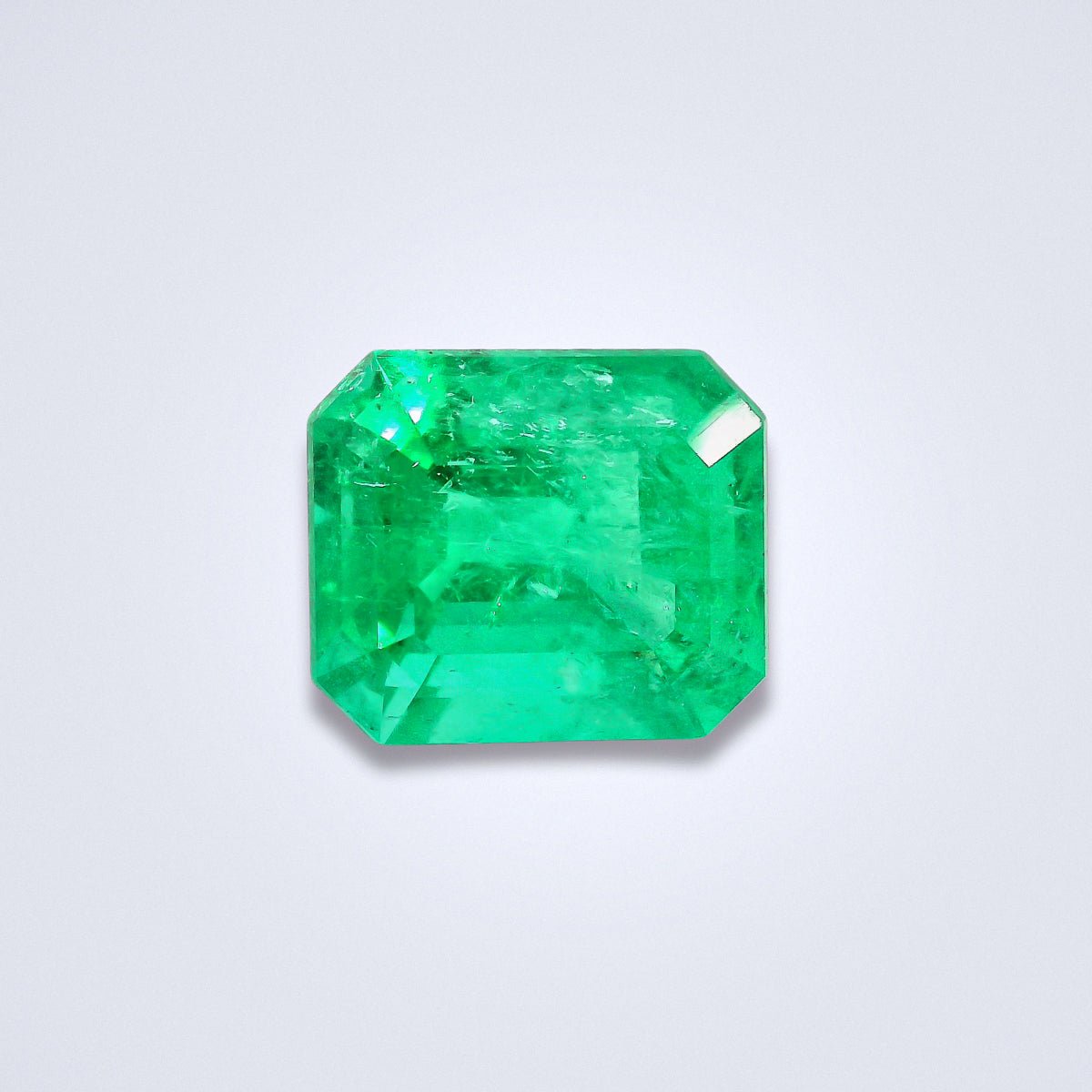 12.13CTS Bluish Green Colombian Emerald - Benny's Gems Creations