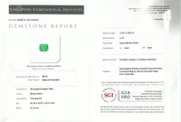 12.13CTS Bluish Green Colombian Emerald - Benny's Gems Creations