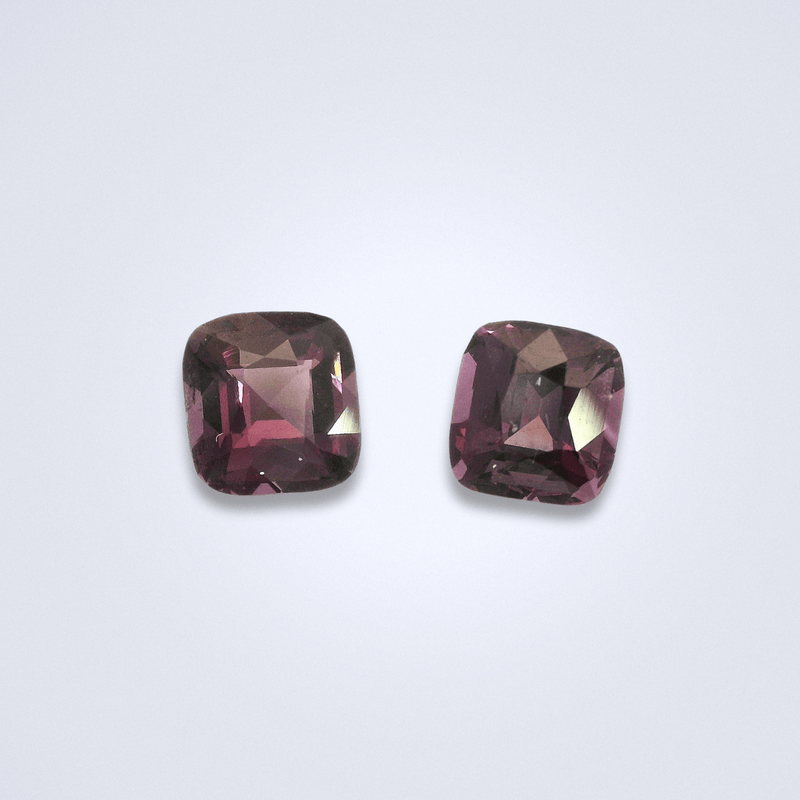 1.29CTS Purplish Pink Spinel Pair - Benny's Gems Creations
