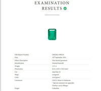 1.37ct Vivid Green Muzo Emerald - Benny's Gems Creations