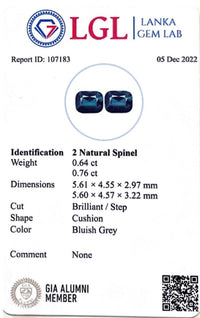 1.40CTS Spinel Pair - Benny's Gems Creations