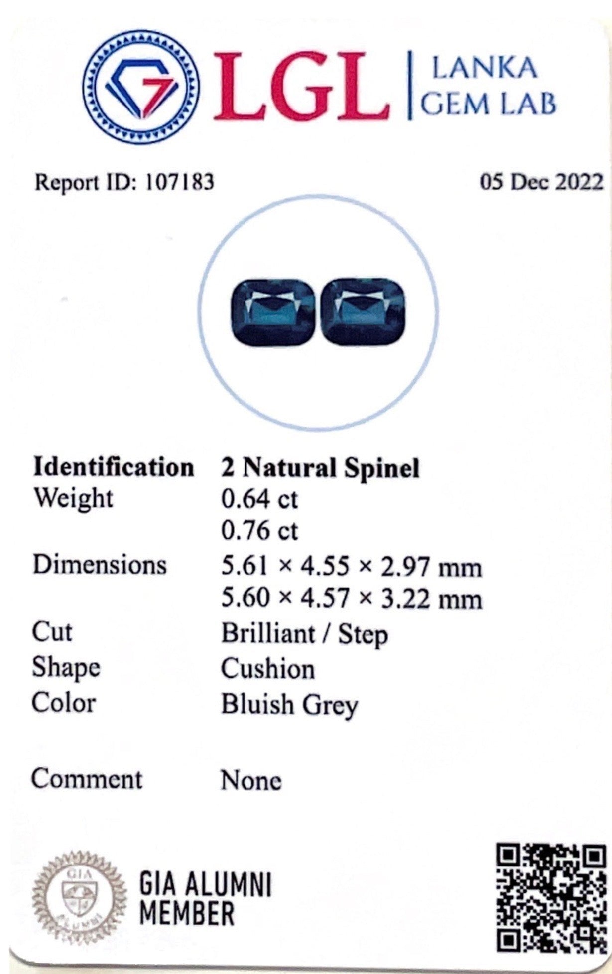 1.40CTS Spinel Pair - Benny's Gems Creations