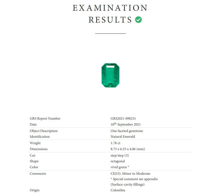 1.78cts Colombian Muzo Emerald - Benny's Gems Creations