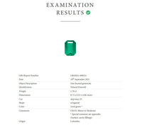 1.78cts Colombian Muzo Emerald - Benny's Gems Creations