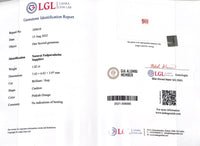 1.82CTS Unheated Cushion Padparadscha - Benny's Gems Creations