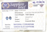 1.82CTS Unheated Teal Sapphire Pair - Benny's Gems Creations