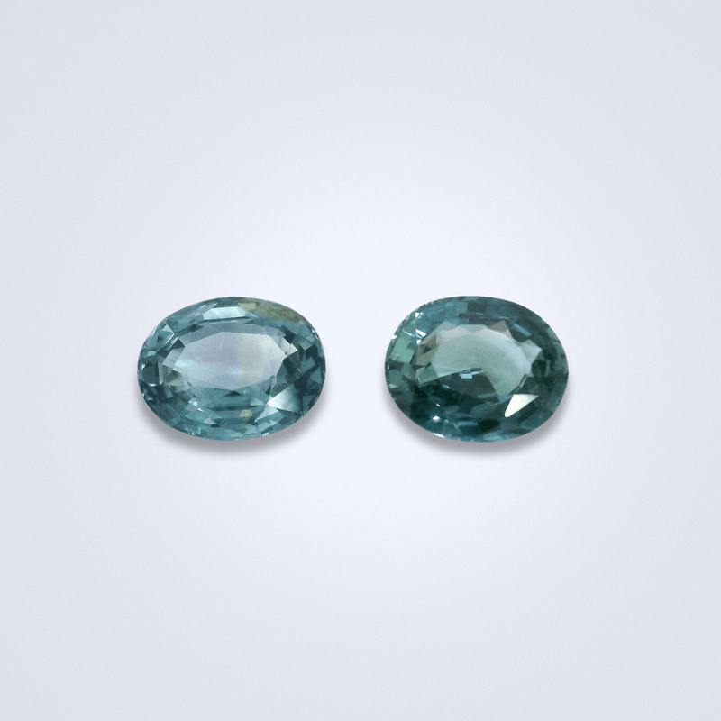 1.82CTS Unheated Teal Sapphire Pair - Benny's Gems Creations