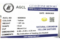 1.87Cts Unheated Yellow Sapphire - Benny's Gems Creations