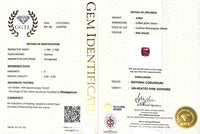 2.06CTS Unheated Vivid Pink Sapphire - Benny's Gems Creations