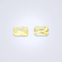 2.06cts Unheated Yellow Sapphire Pair - Benny's Gems Creations