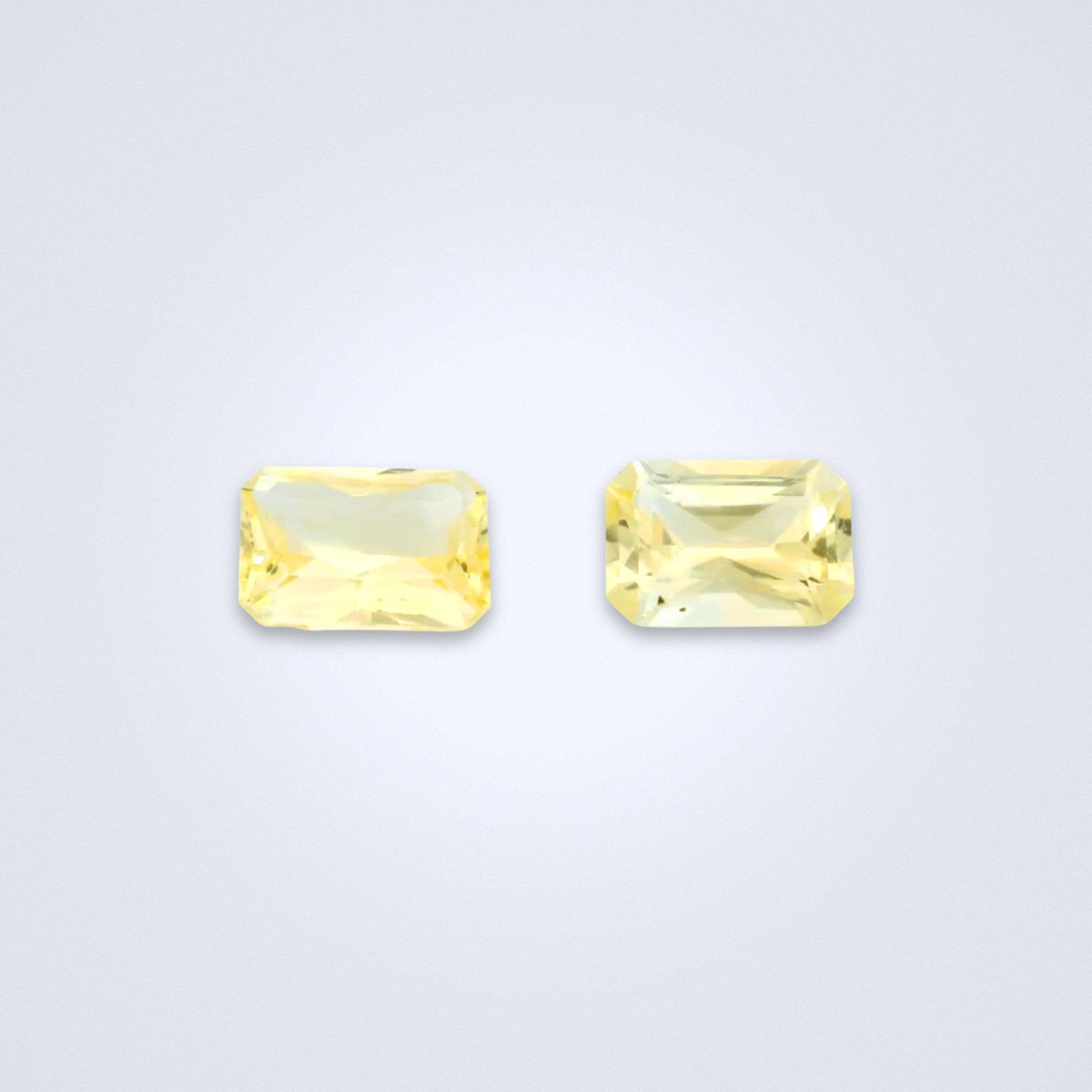 2.06cts Unheated Yellow Sapphire Pair - Benny's Gems Creations