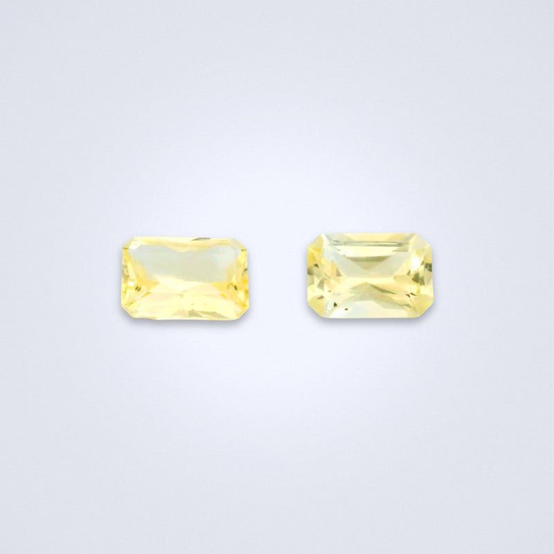 2.06cts Unheated Yellow Sapphire Pair - Benny's Gems Creations