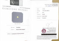 2.11CTS Unheated Yellow Sapphire - Benny's Gems Creations