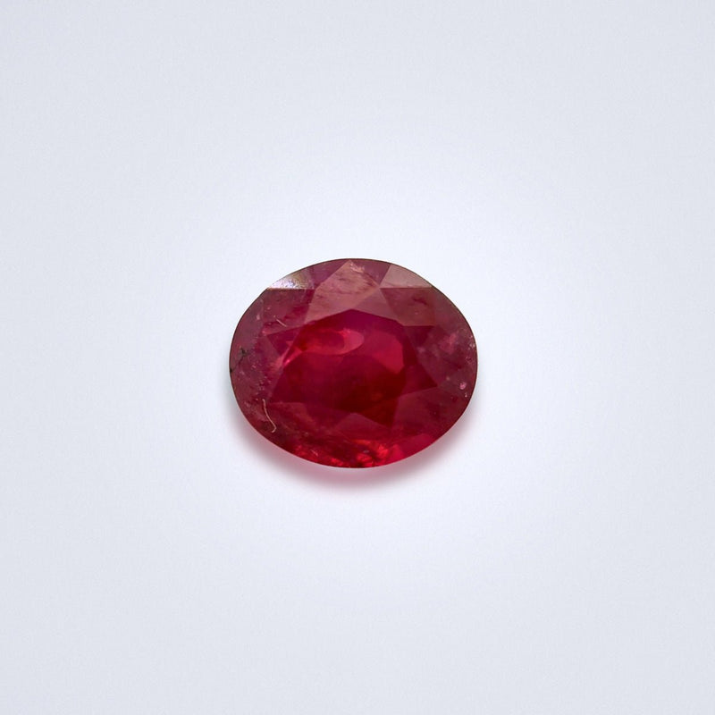 2.14cts Unheated Oval Red Ruby - Benny's Gems Creations