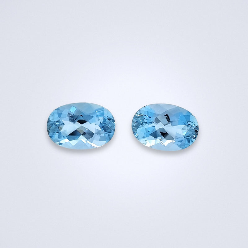 2.21cts Tatu Mine Aquamarine Pair - Benny's Gems Creations