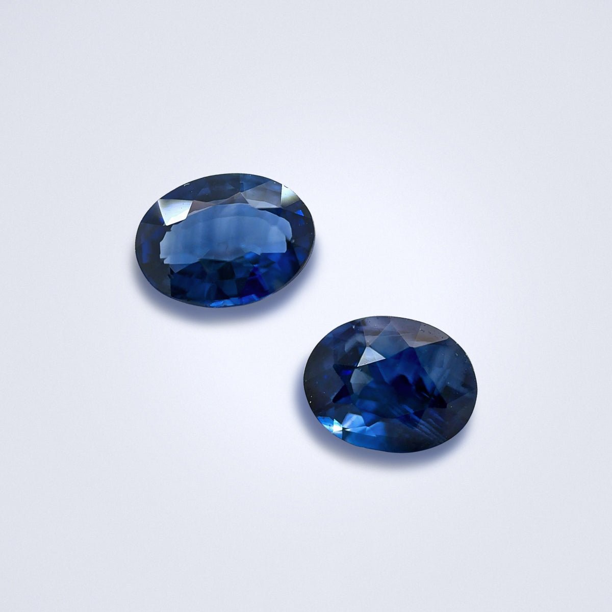 2.44cts Natural Royal Blue Sapphire Pair - Benny's Gems Creations