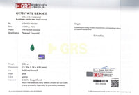 2.45CTS Colombian Emerald Pear Shaped - Benny's Gems Creations