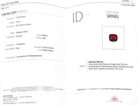 2.45CTS Vivid Intense Red Burmese Spinel - Benny's Gems Creations