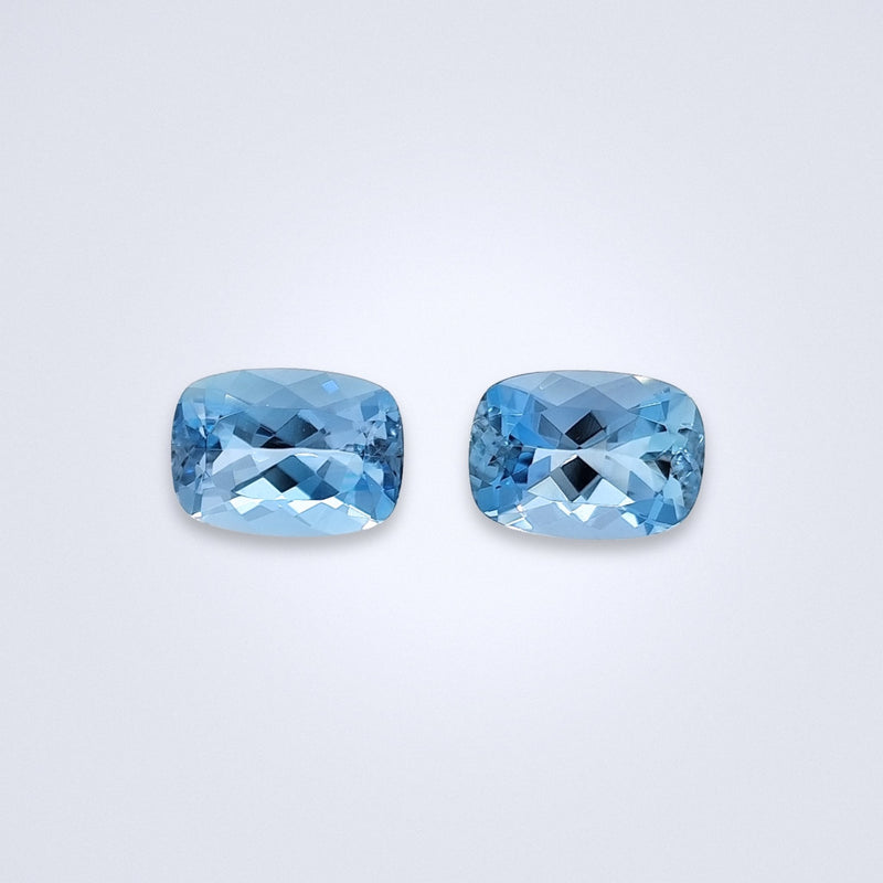 2.63cts Tatu Mine Aquamarine Pair - Benny's Gems Creations