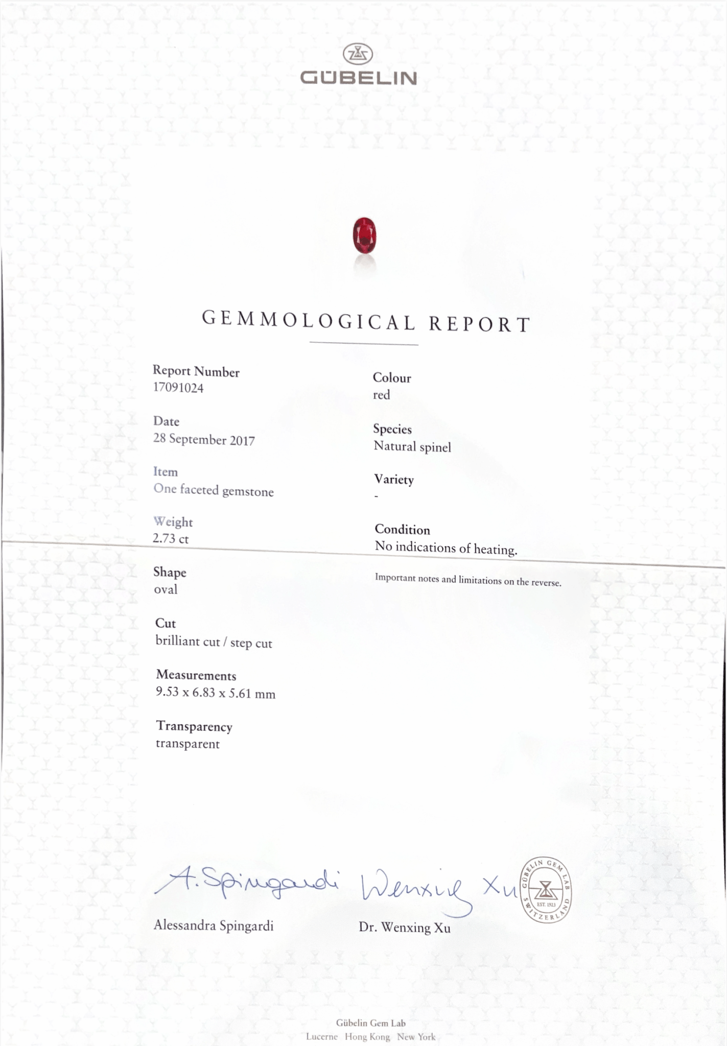 2.73CTS Unheated Spinel - Benny's Gems Creations