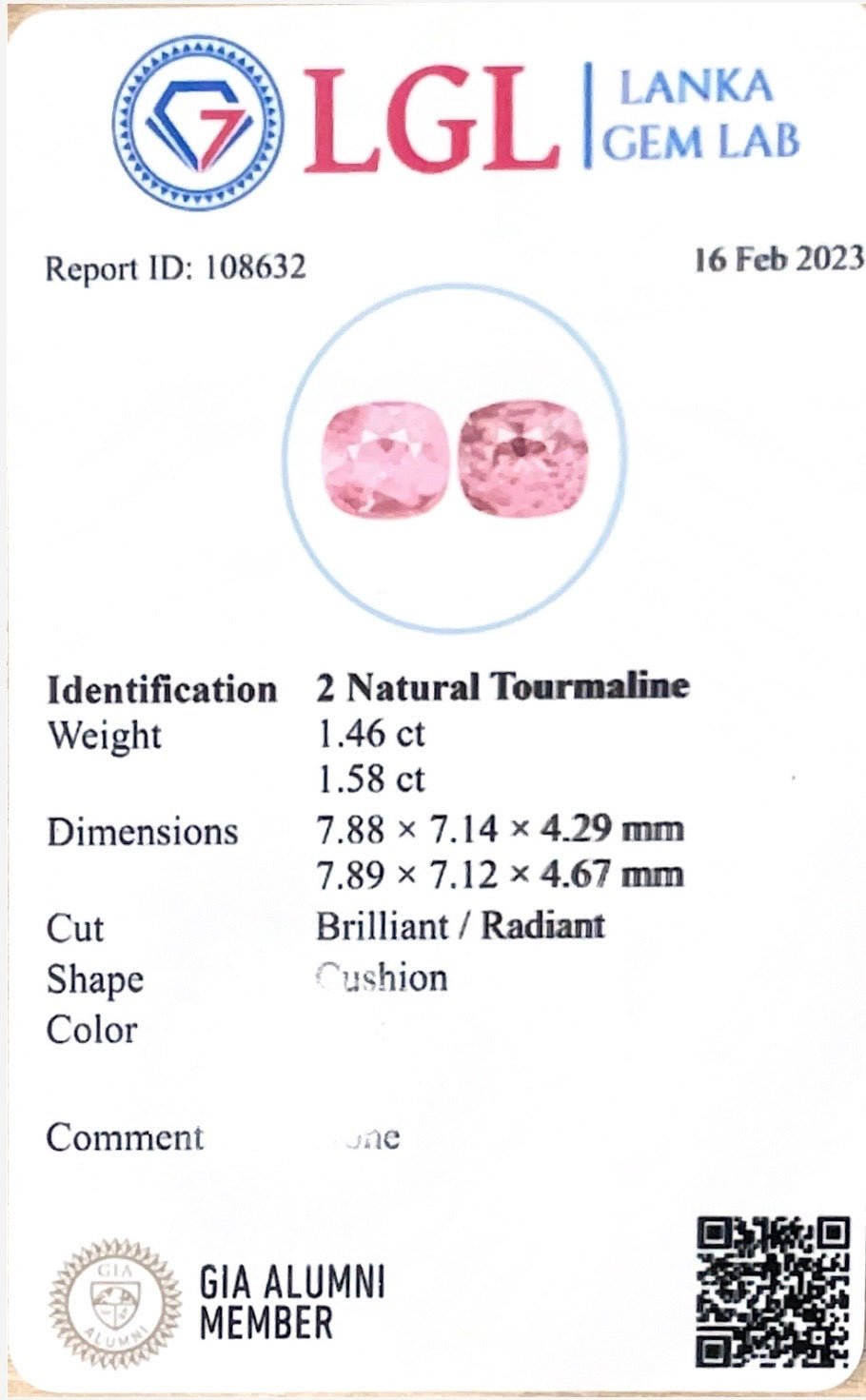 3.04CTS Pink Tourmaline Pair - Benny's Gems Creations