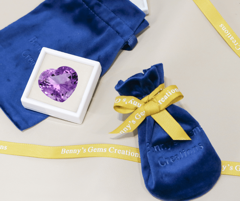 31.50CTS Heart Shaped Amethyst - Benny's Gems Creations