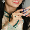 Glamorous Jade Diamond Ring