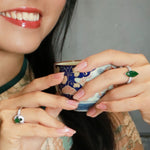 navette jade diamond ring