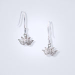 diamond lotus earrings