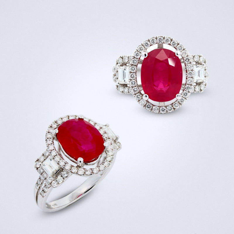burmese ruby diamond ring