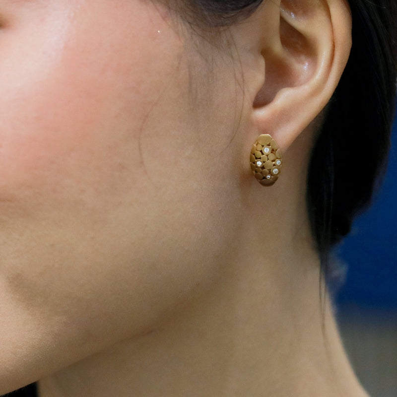 spiral diamond earrings 