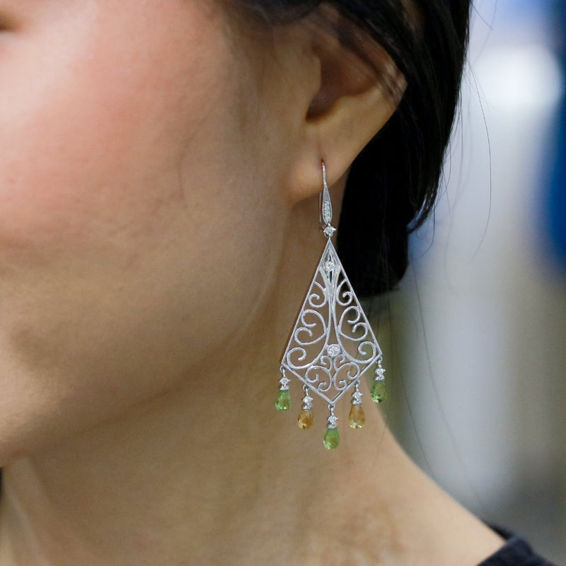 boho style chandelier earrings