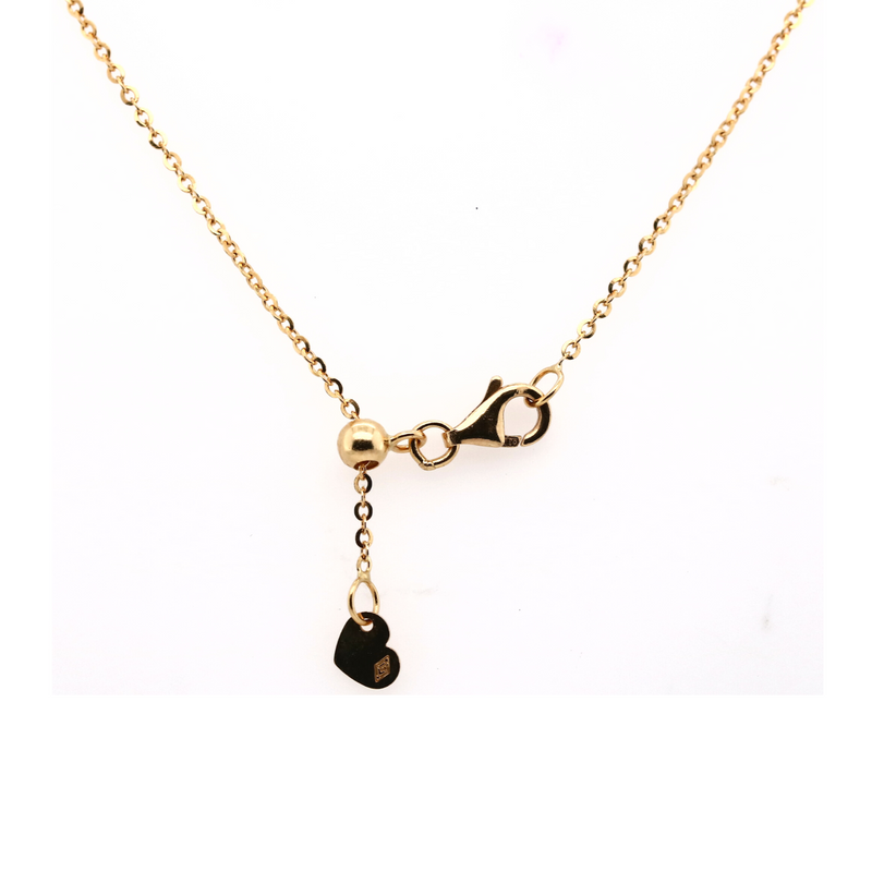 yellow gold adjustable cable link chain