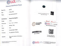 3.58CTS Unheated Teal Sapphire - Benny's Gems Creations