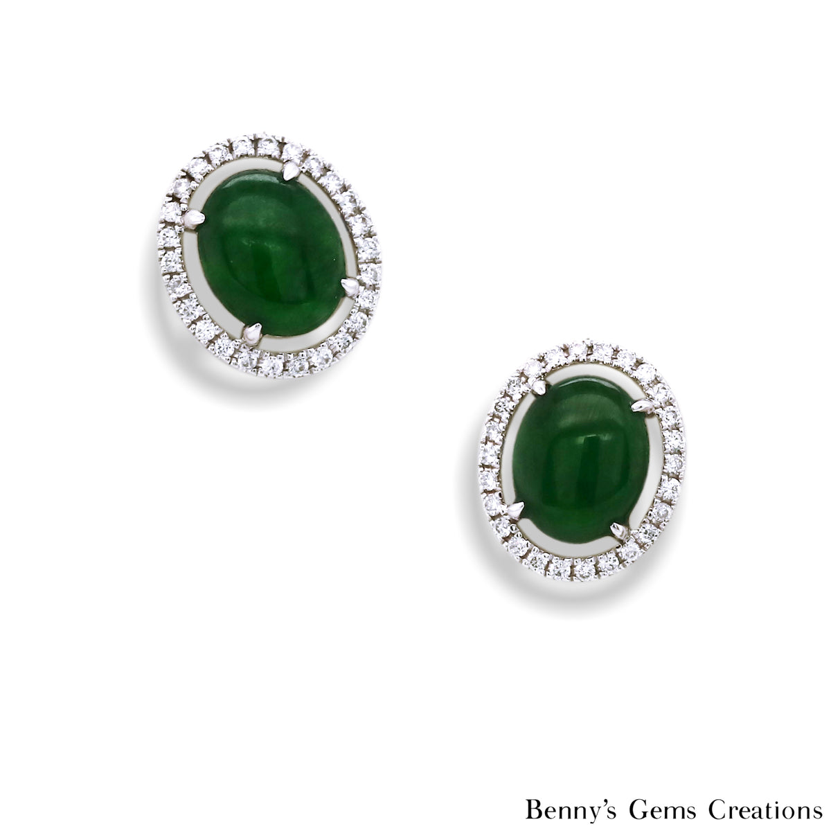 Classic Green Jadeite Earrings