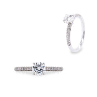 Elegant Diamond Micropave Engagement Ring