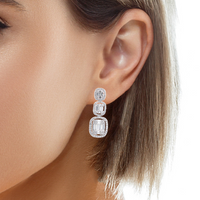 Radiant Mosaic Diamond Earrings