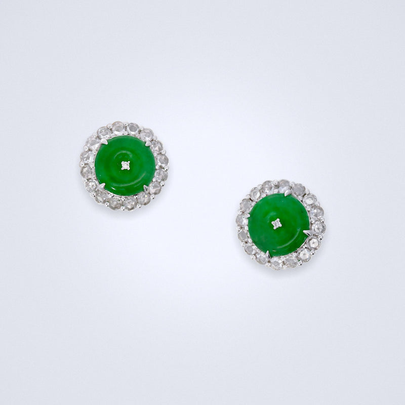 jade rose diamond earrings