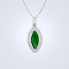 classic navette jadeite double halo pendant