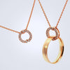 rose gold diamond ring holder pendant